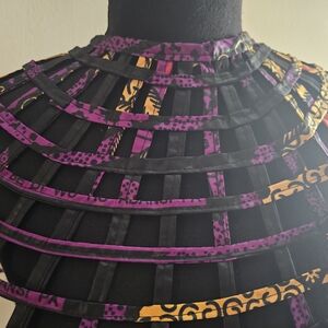 Vibrant Purple And Gold Ankara Neck Cape  New
